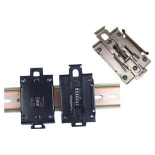 DIN35mm导轨卡扣开关电源工业除湿机固定安装卡扣铁镀镍轨道卡扣