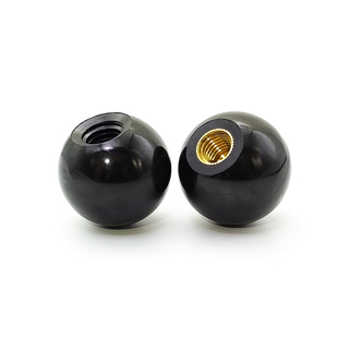 胶木球手球手柄球胶木圆球手柄圆球铜芯手轮手柄球胶木手球黑红球