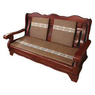 夏季实木沙发坐垫藤席坐垫加厚红木沙发座垫中式老式春秋椅垫子