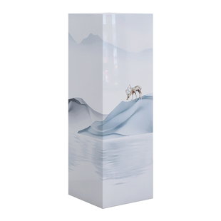 新中式大理石岩板花架底座庭院阳台客厅落地花盆架放置架摆件架