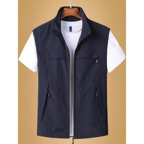 C 21812 Stand-up Collar Slim Vest 立领修身马甲速卖通新款亚马
