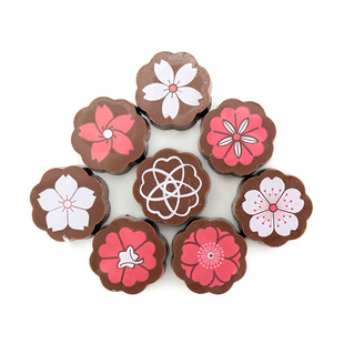 现货日本mon loire樱花纹巧克力甜品伴手礼盒办公室休闲进口零食