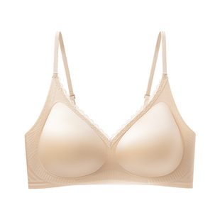 猫人内衣女小胸聚拢显大春夏季薄款无痕丝滑绸缎感2026新款文胸罩