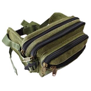 结实帆布大腰包男用女式收款包装零钱包多层口袋围腰间挎包yaobao