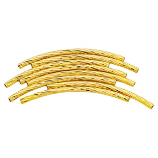 14K包金18K镀金刻面弯管光面直管diy手工串珠手链项链配饰材料