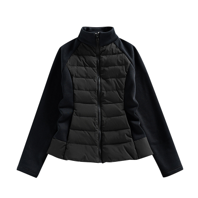 NEVER EMPTY修身拼接运动排骨羽绒服90白鸭绒特氟龙三防外套男女