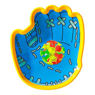 趣味吸盘抛接球亲子户外室内运动手掌粘粘球儿童益智玩具手抓球拍