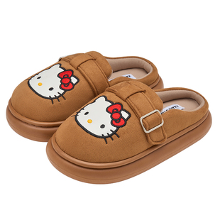 hellokitty棉拖鞋女款2025新款冬季室内家居厚底保暖毛绒拖鞋外穿