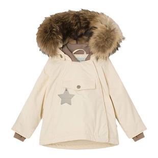 丹麦Miniature棉服童装2025冬款绒精灵帽款厚夹克保暖防风衣外套