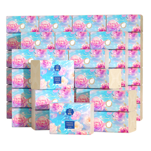 蔡伦400张抽纸整箱批30包餐巾纸家用实惠装卫生面巾纸抽纸巾