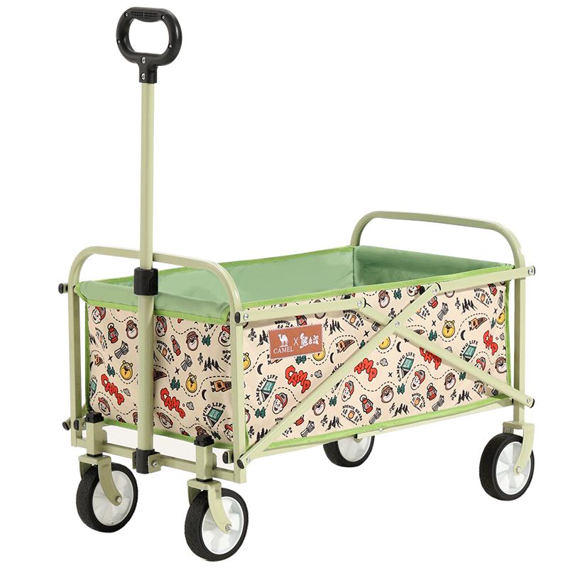 camel熊出没联名户外可折叠露营车儿童可躺野餐手推车户外折叠椅