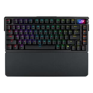 华硕ROG夜魔Extreme 三模机械键盘 热插拔 碳纤维 OLED触摸屏