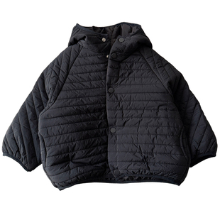 男童棉服轻薄款2026新款早春二棉绗棉连帽宽松宝宝儿童夹棉外套潮