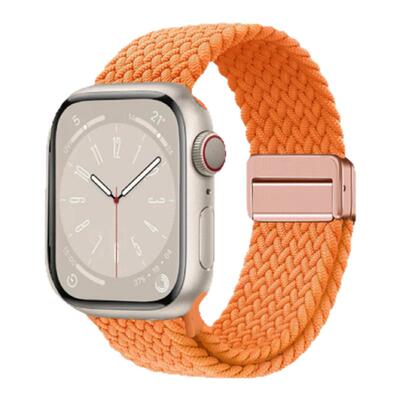 适用苹果applewatch尼龙s10编织磁吸扣表带回环新款iwatchs98表带