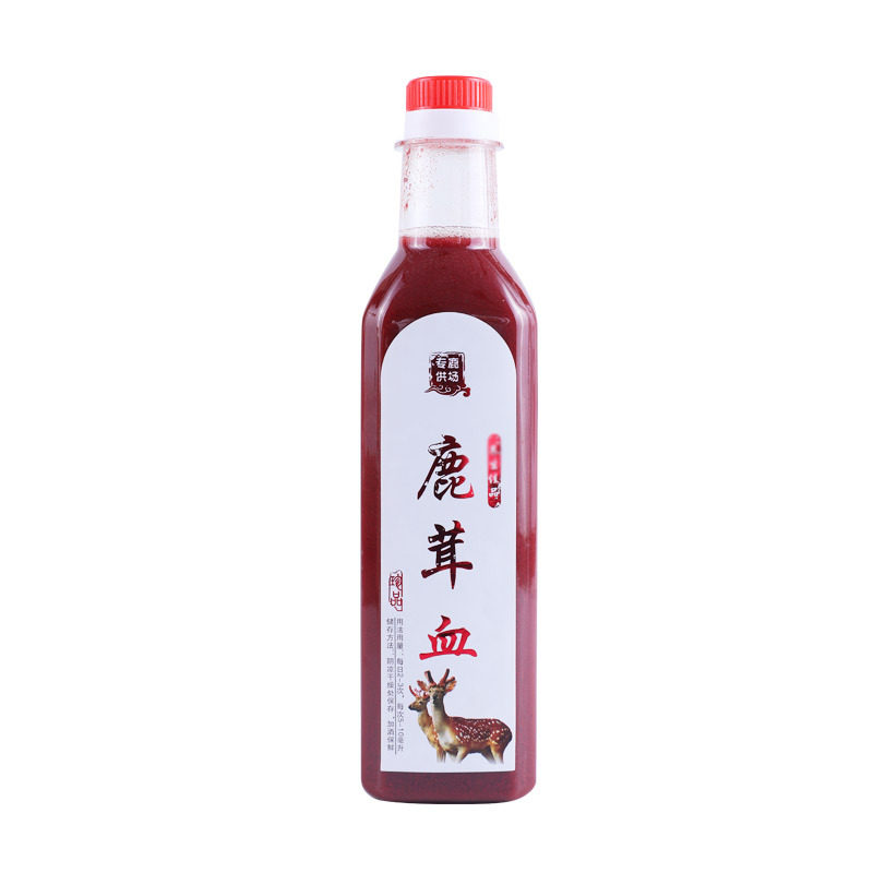 鹿茸血 加酒保鲜500毫升批发吉林鹿乡特产鹿血酒鹿茸血
