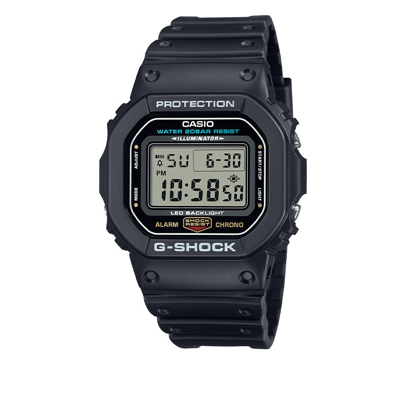 卡西欧手表男复古小方块gshock正品户外运动防水电子表DW-5600UE