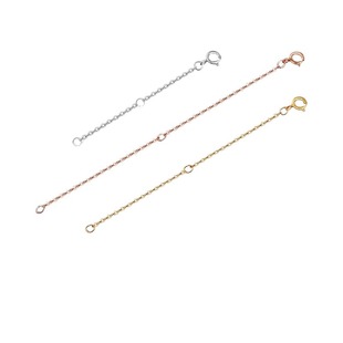 925纯银项链延长链手链锁骨链加长链尾链镀18K金可调节链DIY配件