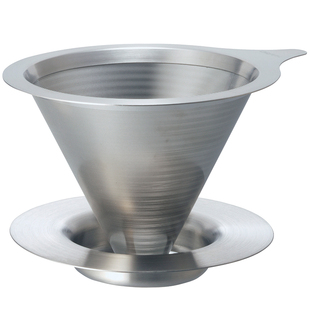 【旗舰店】HARIO v60滤杯家用手冲咖啡滴滤杯免滤纸滤杯不锈钢DMD