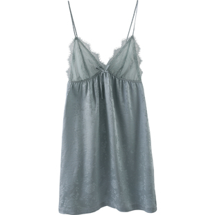 真丝提花蕾丝性感吊带睡裙女夏季2023新款睡衣