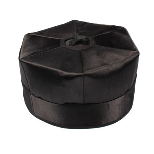 道家六角帽道士用品正一派高功道长无长发戴莲花冠用黑色布六角帽