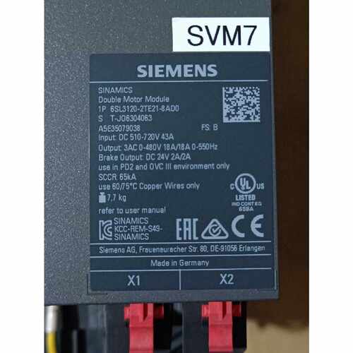 6SL3120-2TE21-8AD0 西门子双轴18A伺服驱动器 工业自动化设备
