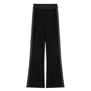 拉丁舞裤女春夏新款摩登舞长裤专业三步踩吉特巴高腰舞蹈裤演出服