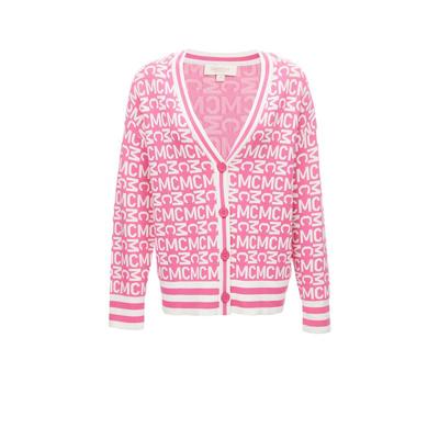 tq区绫致CoutureMade针织开衫女24秋冬V领撞色字母提花休闲