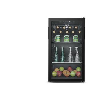 美的98冰吧家用小型冷藏柜客厅冰箱饮料柜酒柜茶叶保鲜柜小冰柜