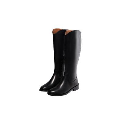 fed新款圆头低跟靴子女靴