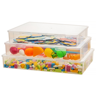 拼图收纳盒儿童乐高积木玩具拼装整理箱多功能手账贴纸胶带储物盒