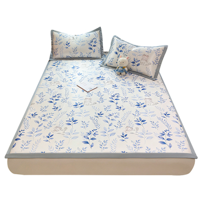 凉感冰丝凉席夏季凉爽三件套水洗