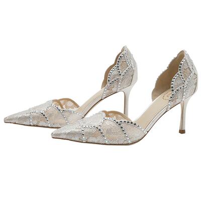 73hours少女水钻高跟鞋婚宴单鞋