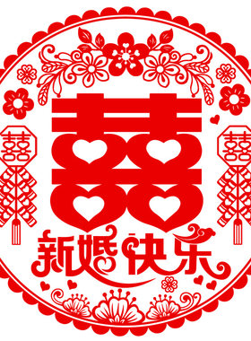 喜字贴婚房装饰贴纸婚礼布置结婚