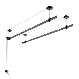 蝶缘手摇晾衣架升降式小尺寸阳台家用单双杆侧装凉晒手动晾衣杆子