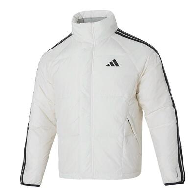 adidas阿迪达斯三条纹保暖夹克外套2026秋男鸭绒短款羽绒服KC2489