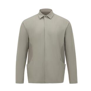 DESCENTE迪桑特DUALIS系列都市通勤一体织拼接设计防泼水男士衬衫