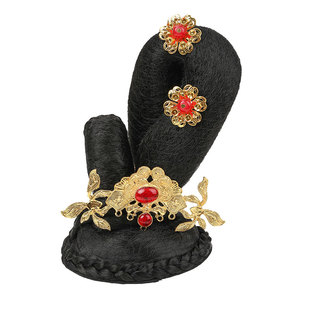 汉服发饰儿童古装敦煌飞天假发唐风头饰套装古典舞台表演仙女发髻