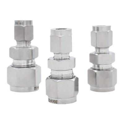 304不锈钢卡套接头直通变径大小