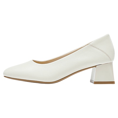 达芙妮单鞋女秋季软底浅口高跟鞋