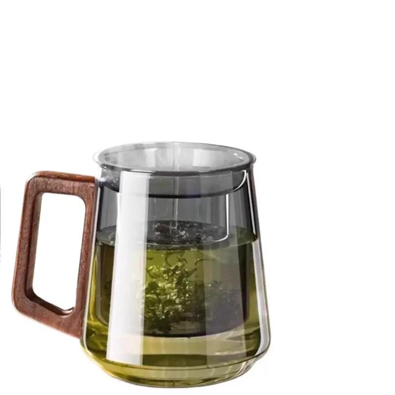 玻璃茶杯泡茶杯茶水分离杯子喝茶水杯办公室男款高硼硅耐高温家用