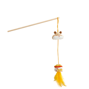 仓鼠逗猫棒羽毛自嗨解闷神器小幼猫质量好的宠物猫咪带铃铛猫玩具