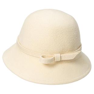 羊毛呢渔夫帽女士秋冬季富家千金帽子赫本风复古小香风法式小礼帽