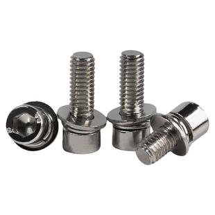 杯头带平垫弹垫三组合螺钉镀镍圆柱头内六角组合螺丝M4M5M6M8