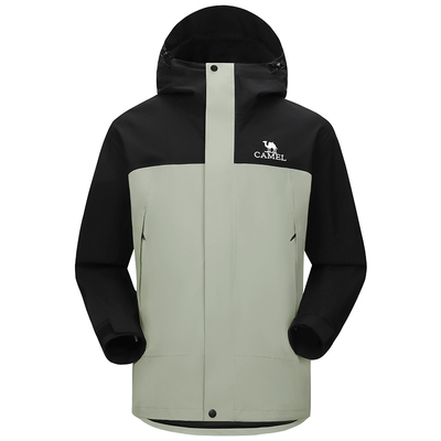 骆驼户外北风三合一冲锋衣男女抓绒可拆卸两件防风防水外套登山服