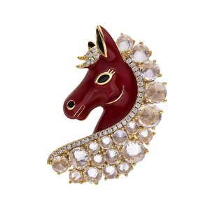 丨1折专区丨品牌撤柜丨闪钻马首胸针生肖马本命别针配饰胸花配饰