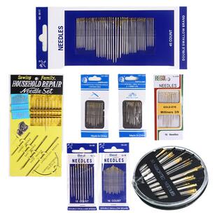 双燕蓝版针优质手缝针多规格绣花针手工针金尾针孔眼大穿针流畅银