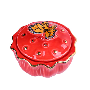 迷你茶叶罐子密封陶瓷分装化妆品口红胭脂盒丸药粉香膏面霜瓶洗笔