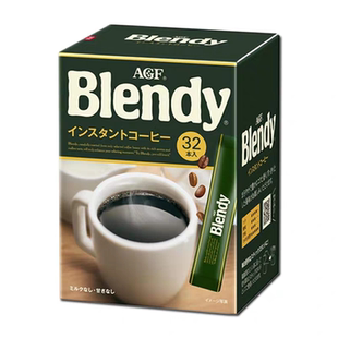 日本进口AGF Blendy速溶黑咖啡浓香美式无蔗糖粉冷热冲泡学生30条