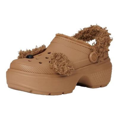 Crocs卡骆驰洞洞鞋男女鞋棉拖鞋毛绒拖鞋可爱增高鞋加绒秋冬保暖