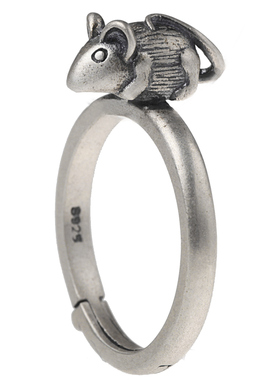 无忧纯银饰品小老鼠年生肖古着